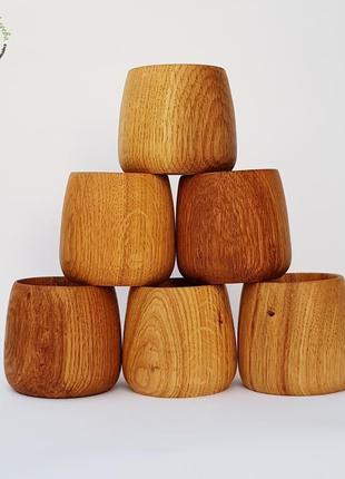 Набір дерев'яних келихів для віскі з дуба