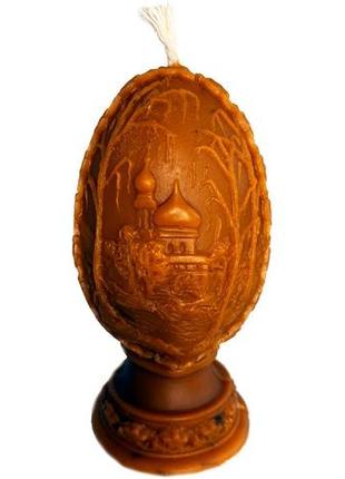 Свеча пасхальная  «яйцо с храмом» (код 1351)