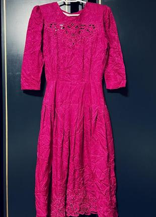 Платье платье VERSACE johnson шелк винтажное платье цвета фуксии розового american vintage suit