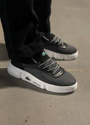 Р.40-44 кросівки lacoste black silver lc022