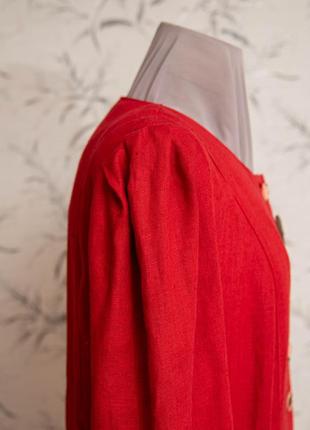 Неймовірна лляна сукня на ґудзиках з широкою спідницею (xl-xxl)8 фото