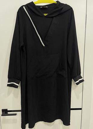 Стильное легкое платье с капюшоном💣
