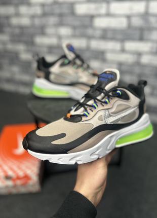 Мужские крассовки nike air max 270 react wtr sepia stone black moon3 фото