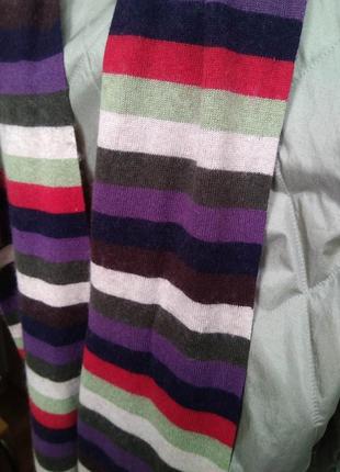 Мягкий уютный полосатый шарфик/шарф палантин в красивую полоску/унисекс5 фото