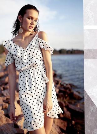 Коротка сукня в горох volan