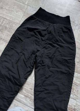 Брюки карго теплые высокая посадка4 фото