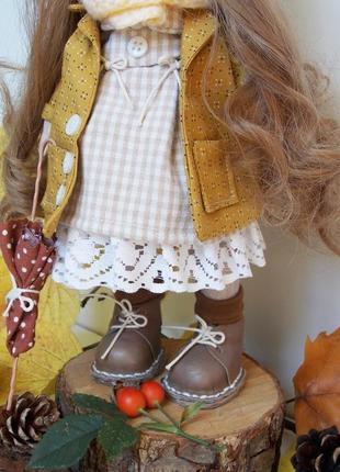 Интерьерная кукла тильда, кукла тыквоголовка3 фото