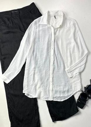 Белая легкая рубашка1 фото