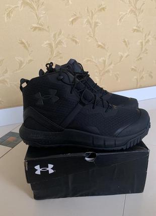 Чоловічі чорні черевики ua micro g valsetz mid under armour