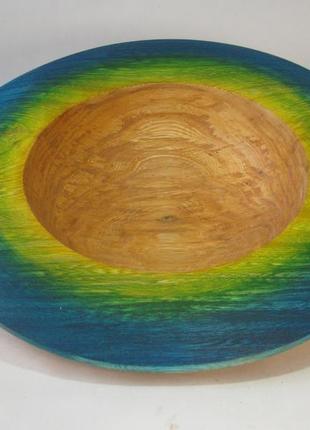 Тарелка деревянная декоративная1 фото