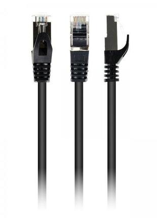 Патч корд cablexpert pp6a-lszhcu-bk-0.25m, s/ftp, литий, 50u" штекер із фіксатором, 0,25 м, чорний
