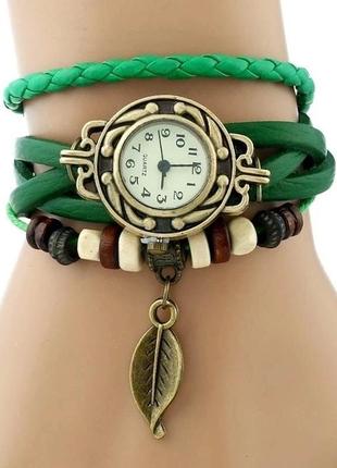 Модний молодіжний годинник-браслет, підвіска метелик2 фото