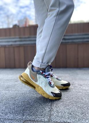 Travis scott x nike air max 270 react 'cactus trails'6 фото