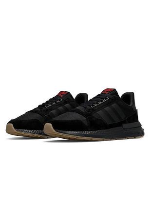 Мужские кроссовки adidas originals zx 500 black1 фото