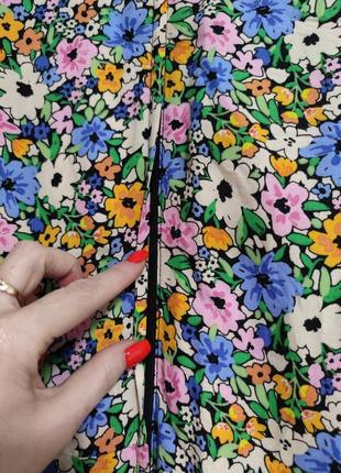 Сукня з натуральної тканини у квітковий принт від m&co🩷💙8 фото