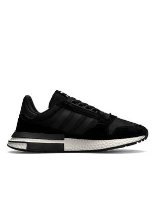 Чоловічі кросівки adidas originals zx 500 black white4 фото