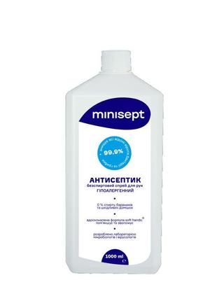 Антисептик гипоаллергенний  minisept безспиртовой с дозатором 1000 ml1 фото