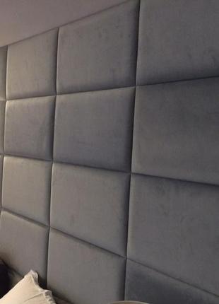 Велюрова м'яка стінова панель прямокутна 60см*30см