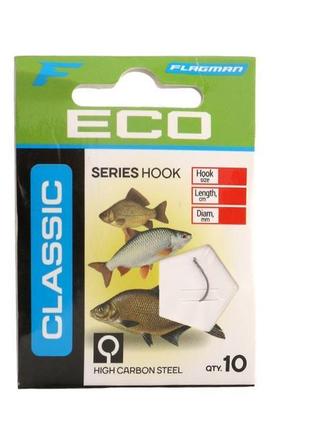 Готовый поводок flagman classic hooks to nylon 4 №10