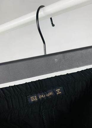 Классические чёрные брюки на резинке zara.3 фото