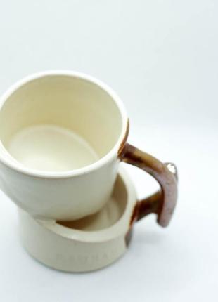 Чашка чайная керамическая, авторский дизайн баухаус4 фото