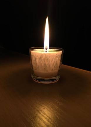 Набор из трех свечей ручной работы из пальмового воска. свечи с "эффектом светильника"5 фото