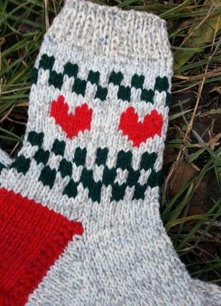 Шкарпетки в стилі "кантрі" з сердечками3 фото