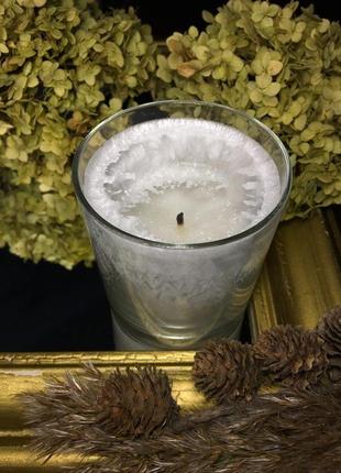 Свічка з пальмового воску з "ефектом світильника"5 фото
