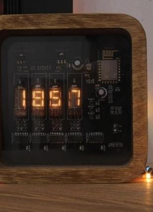 Nixie clock часы на лампах ив-9 нумитроны , wi-fi clock