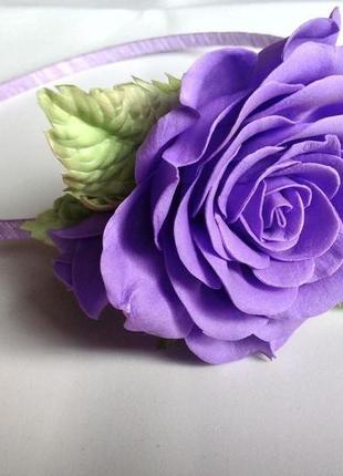 Ободок из фоамирана роза7 фото