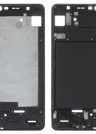Рамка кріплення дисплея для samsung a750f galaxy a7 (2018), чорна