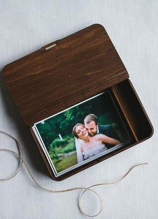 Деревянная коробка для фото и флешки, серия "visual"