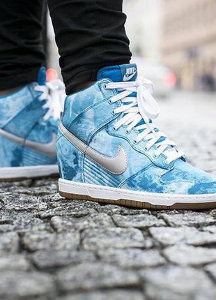 Снікерси  nike dunk sky hi print.оригінал 26.5, 27см