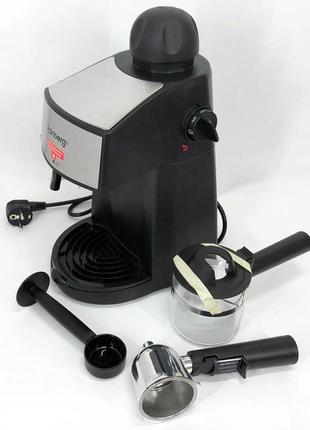 Кофемашина rainberg rb-8111 кофеварка рожковая с капучинатором 2200w espresso, маленькая кофеварка3 фото