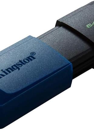 Usb флешка kingston datatraveler exodia m 64gb usb 3.2 gen 1 blue (dtxm/64gb)