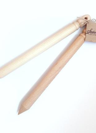 Колышки для грядки деревянные(комплект 2 шт.), бук, 33 см.1 фото