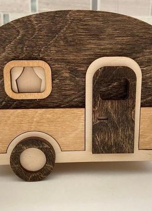 Хлібниця ретро фургон будинок на колесах. хлібниця в американському стилі. для любителів подорожей.7 фото