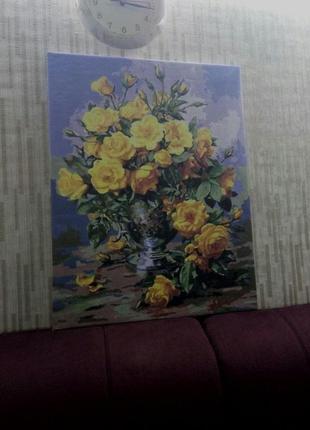 "жовті троянди" натюрморт3 фото