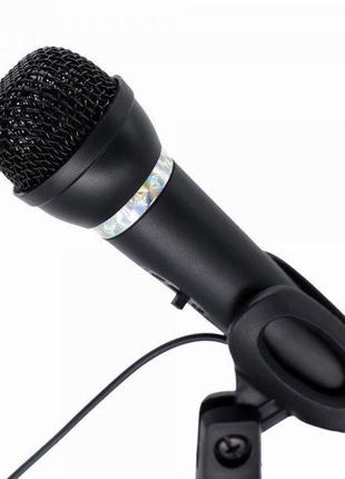 Микрофон настольный mic-d-04, с подставкой, 3.5 jack, черный цвет
