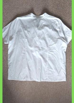 Новая блуза рубашка белая тонкая 100% хлопок супер батал р.66/68 22w- 8xl большой размер6 фото