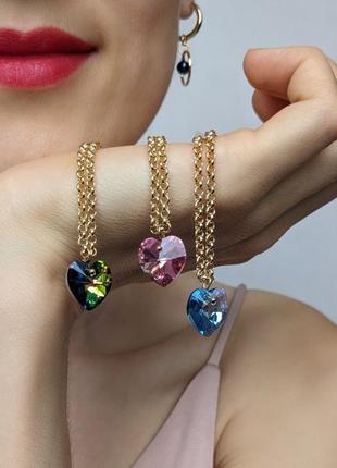 Колье из натурального жемчуга и австрийского кристалла ✨4 фото