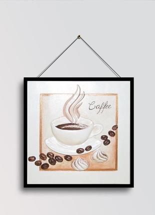 Рельефная (барельефная) - картина "кофе"3 фото