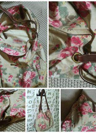 Cath kidston оригинал,коттон+кожа,летняя сумка от британского бренда+🎁1 фото