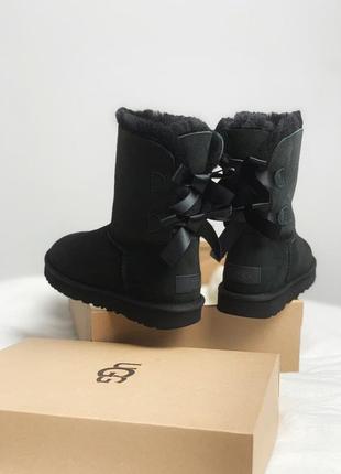 Ugg short bailey bow женские сапоги угг с бантами3 фото