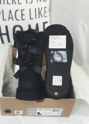 Ugg short bailey bow женские сапоги угг с бантами8 фото