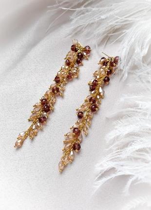 Вечірні сережки 12см