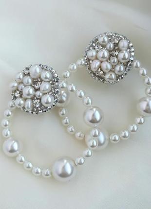 Оригінальні сережки з перлами бароко2 фото