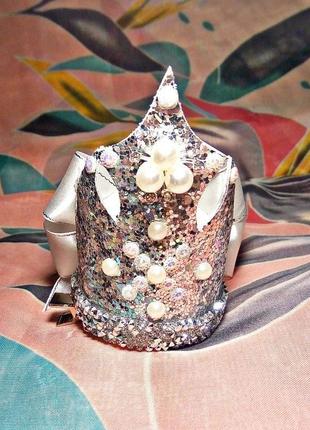 Серебряная корона на новый год для принцессы1 фото