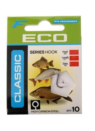 Готовый поводок flagman classic hooks to nylon 2 №10