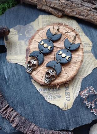 Сережки з черепом 3